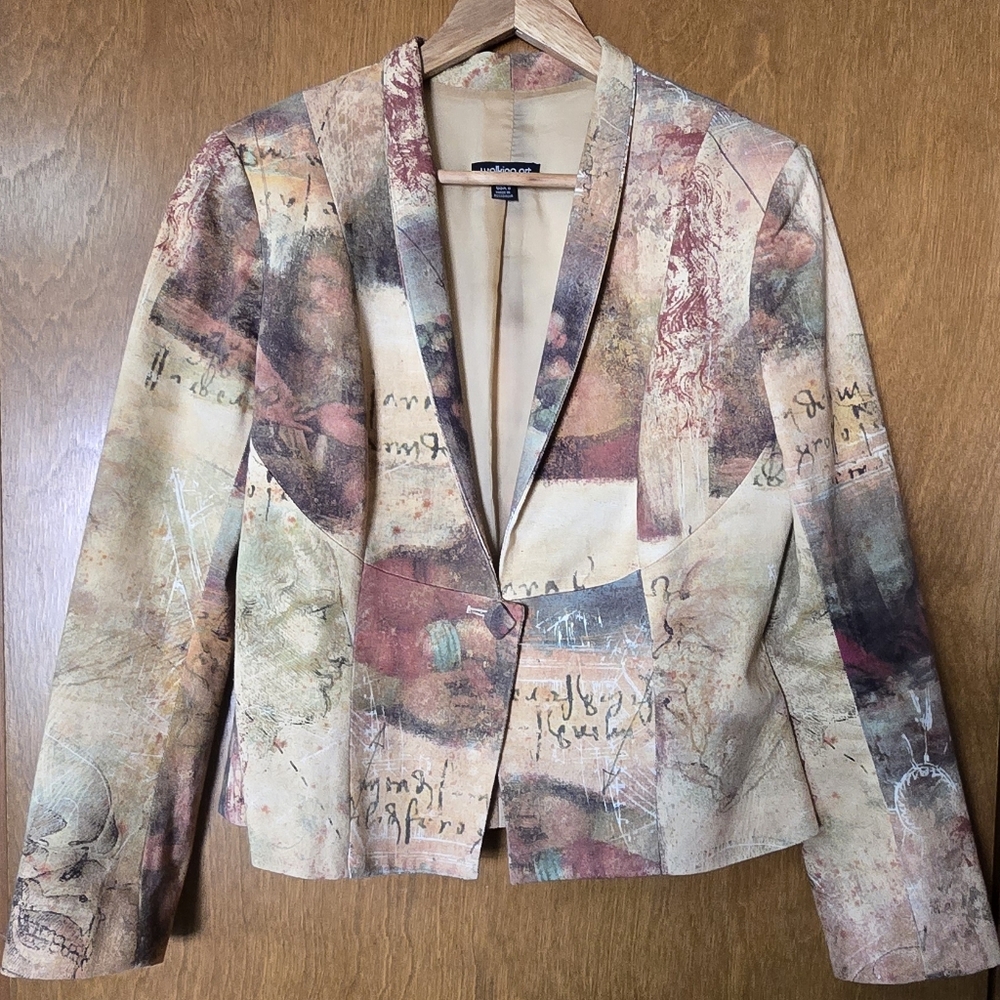 Vintage Walking Art Australia Abstract Blazer Jacket Medium - Picture 2 of 11